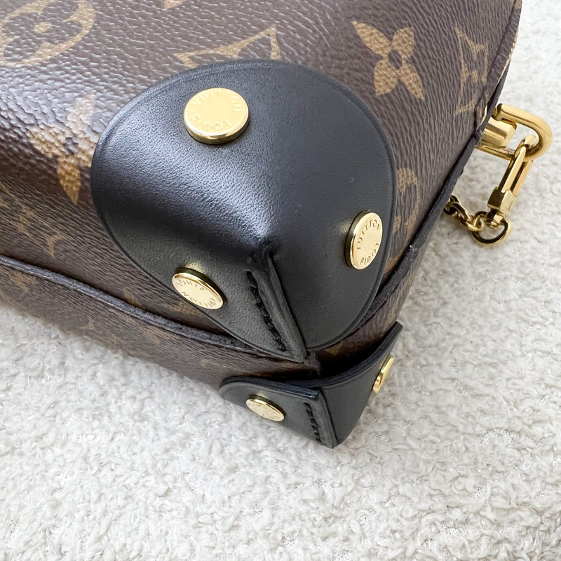 Louis Vuitton Petite Malle Souple in Monogram Canvas, Black Leather Trim and GHW