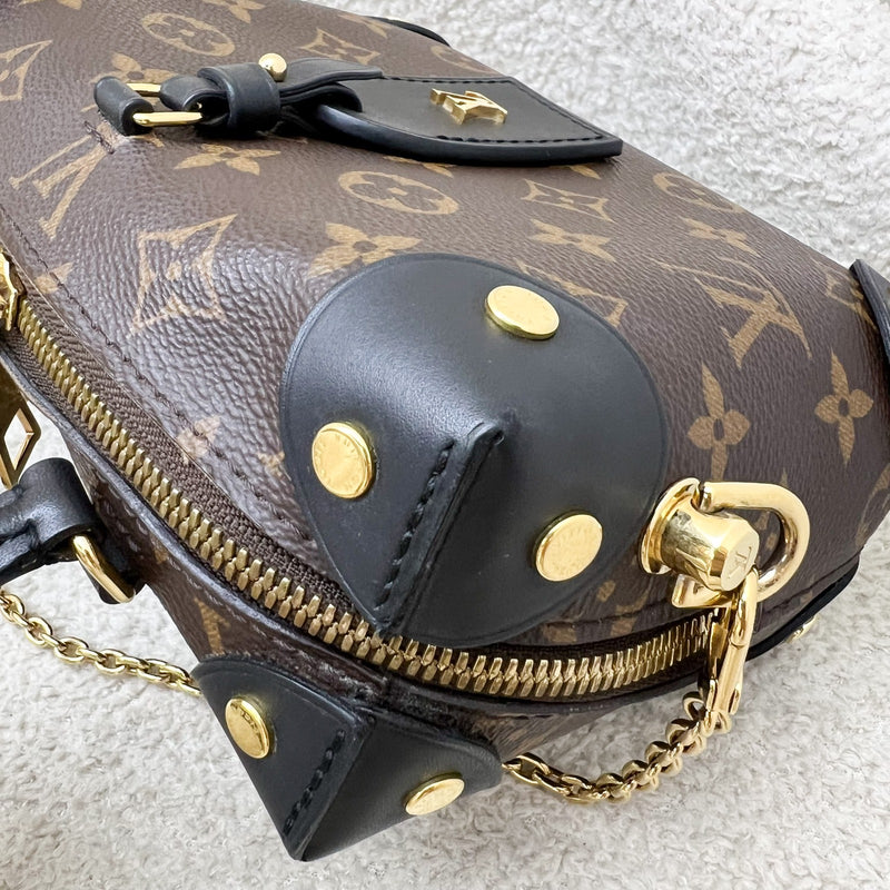 Louis Vuitton Petite Malle Souple in Monogram Canvas, Black Leather Trim and GHW