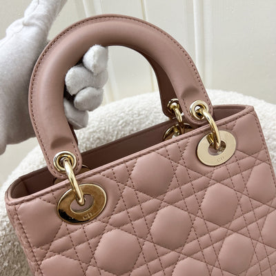 Dior Lady Dior My ABCDior Small Bag in Blush Pink Lambskin and LGHW