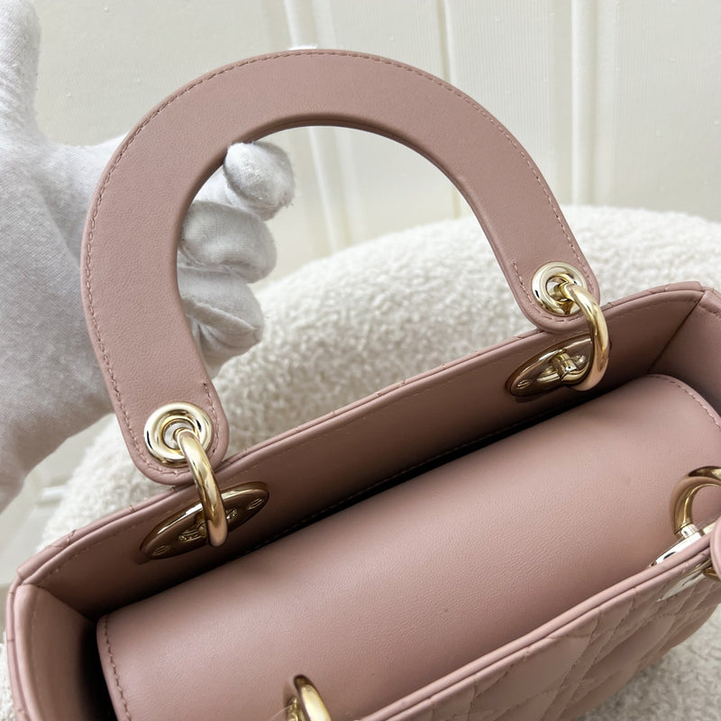 Dior Lady Dior My ABCDior Small Bag in Blush Pink Lambskin and LGHW