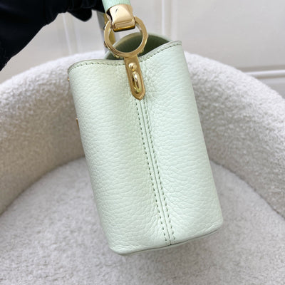LV Mini Capucines in Vert d’Eau Green Taurillon Calfskin Leather and GHW (Model: M21639)