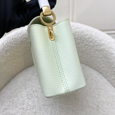 LV Mini Capucines in Vert d’Eau Green Taurillon Calfskin Leather and GHW (Model: M21639)
