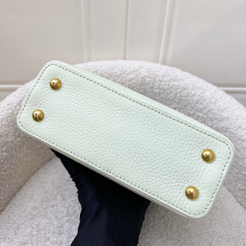 LV Mini Capucines in Vert d’Eau Green Taurillon Calfskin Leather and GHW (Model: M21639)