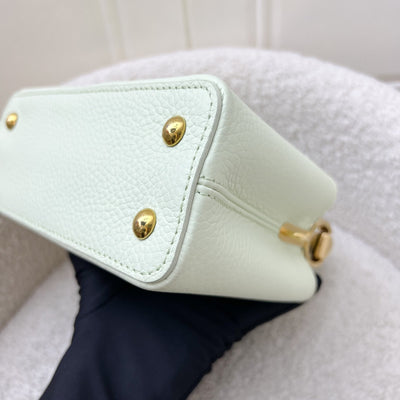 LV Mini Capucines in Vert d’Eau Green Taurillon Calfskin Leather and GHW (Model: M21639)