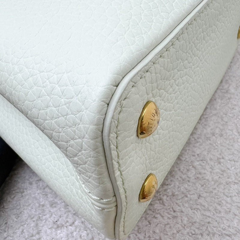 LV Mini Capucines in Vert d’Eau Green Taurillon Calfskin Leather and GHW (Model: M21639)