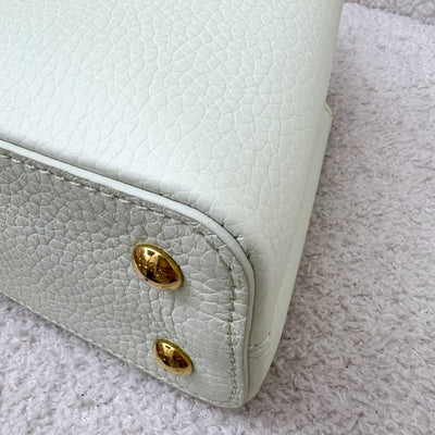 LV Mini Capucines in Vert d’Eau Green Taurillon Calfskin Leather and GHW (Model: M21639)