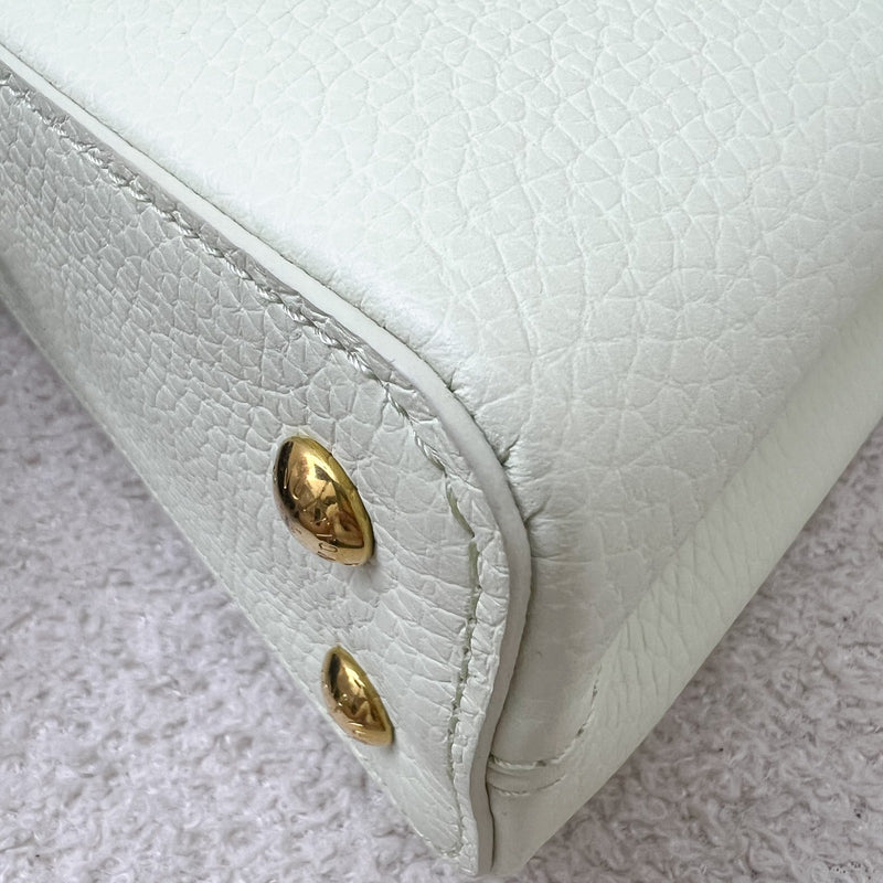 LV Mini Capucines in Vert d’Eau Green Taurillon Calfskin Leather and GHW (Model: M21639)