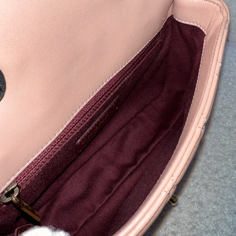 Chanel Seasonal Mini Rectangle Flap Bag in Nude Pink and AGHW