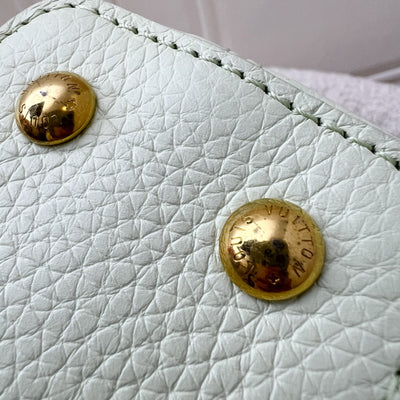 LV Mini Capucines in Vert d’Eau Green Taurillon Calfskin Leather and GHW (Model: M21639)