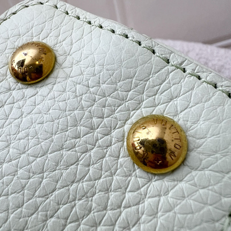 LV Mini Capucines in Vert d’Eau Green Taurillon Calfskin Leather and GHW (Model: M21639)
