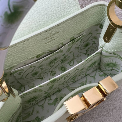 LV Mini Capucines in Vert d’Eau Green Taurillon Calfskin Leather and GHW (Model: M21639)