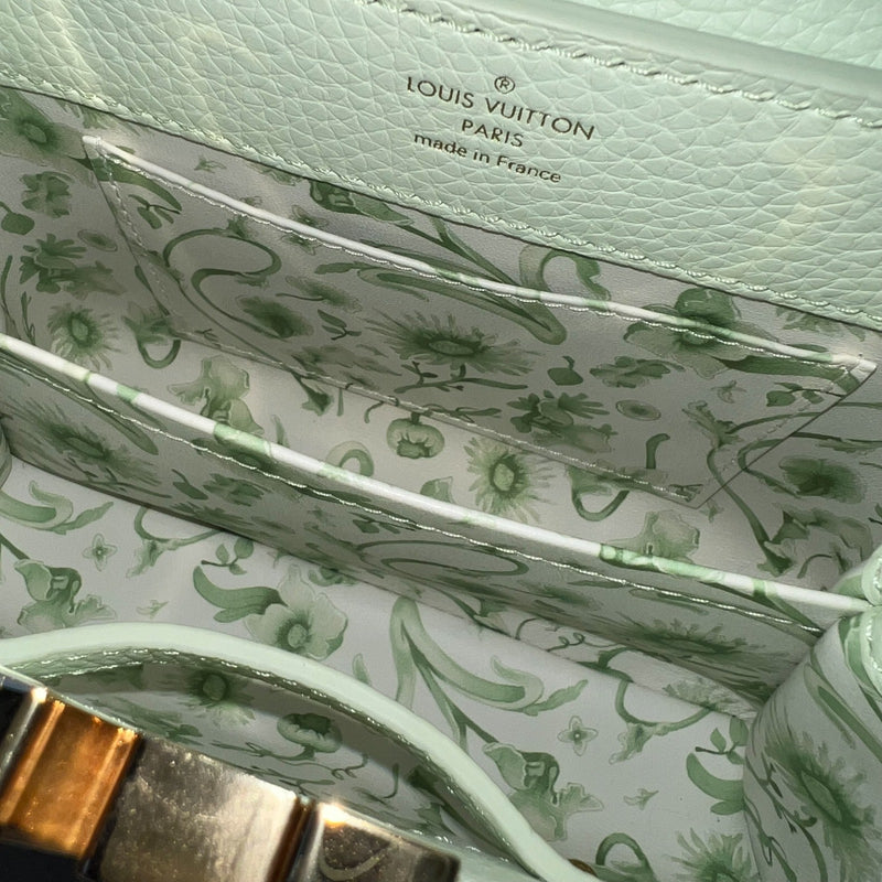 LV Mini Capucines in Vert d’Eau Green Taurillon Calfskin Leather and GHW (Model: M21639)