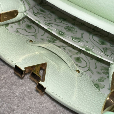 LV Mini Capucines in Vert d’Eau Green Taurillon Calfskin Leather and GHW (Model: M21639)