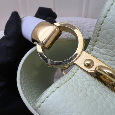 LV Mini Capucines in Vert d’Eau Green Taurillon Calfskin Leather and GHW (Model: M21639)