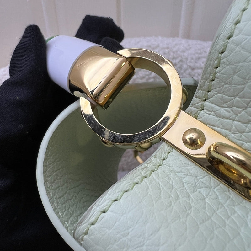LV Mini Capucines in Vert d’Eau Green Taurillon Calfskin Leather and GHW (Model: M21639)
