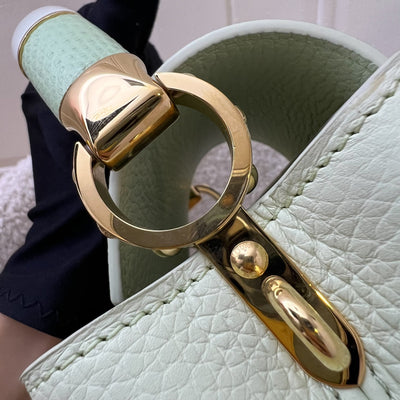 LV Mini Capucines in Vert d’Eau Green Taurillon Calfskin Leather and GHW (Model: M21639)