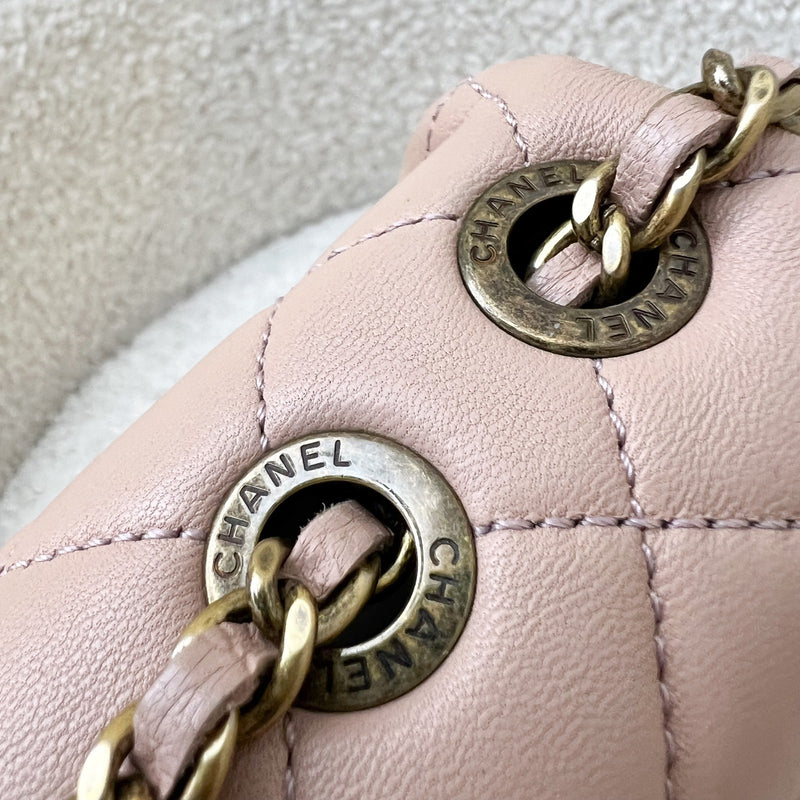 Chanel Seasonal Mini Rectangle Flap Bag in Nude Pink and AGHW