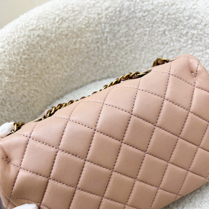 Chanel Seasonal Mini Rectangle Flap Bag in Nude Pink and AGHW