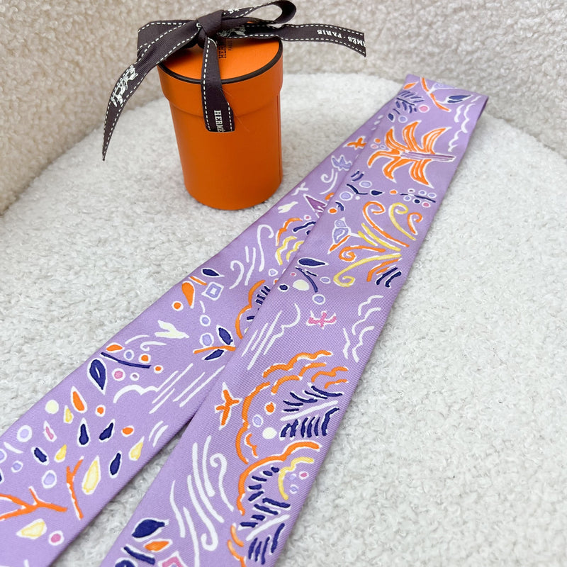 Hermes Twilly in Lilac 100% Silk