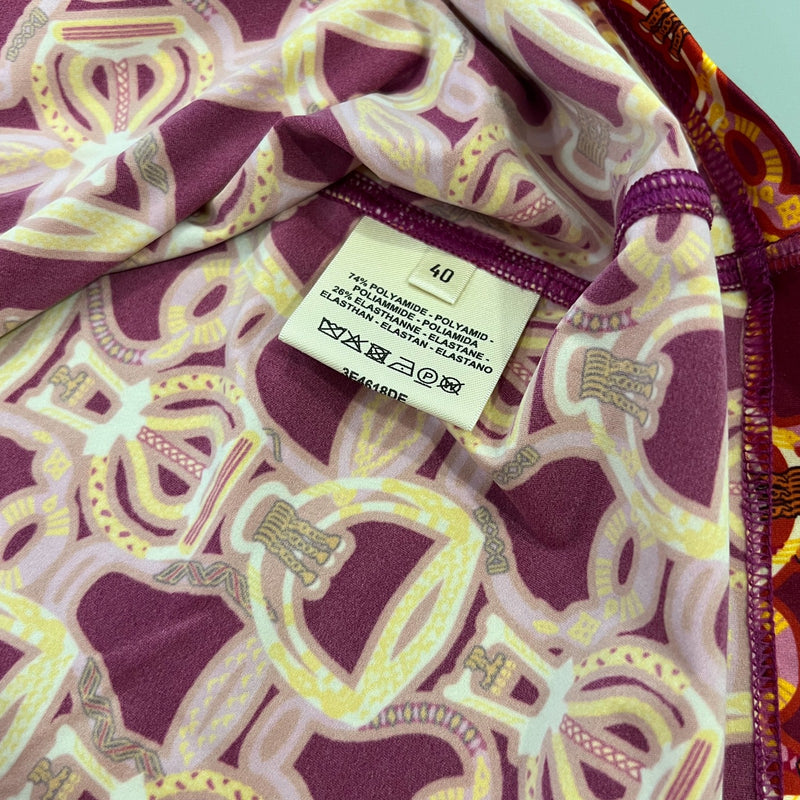 Hermes Racer Back Top in Multicoloured Polyamide Sz 40