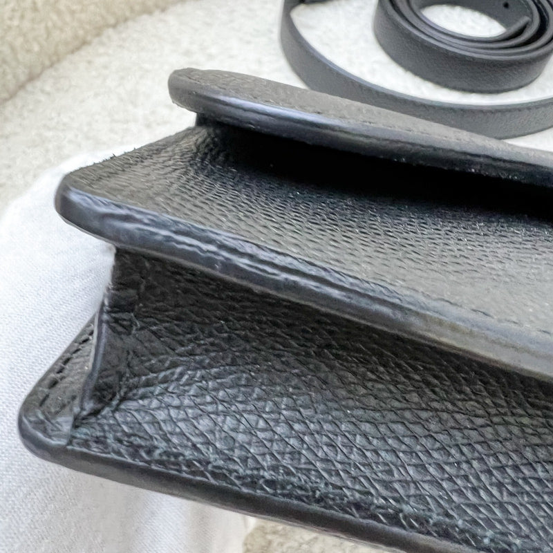 Dior Saddle Belt Pouch in Black Calfskin and AGHW