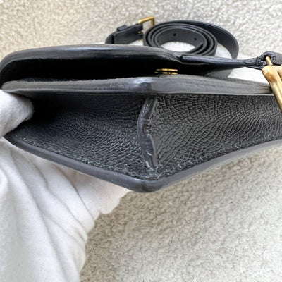 Dior Saddle Belt Pouch in Black Calfskin and AGHW
