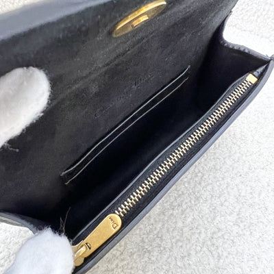 Dior Saddle Belt Pouch in Black Calfskin and AGHW