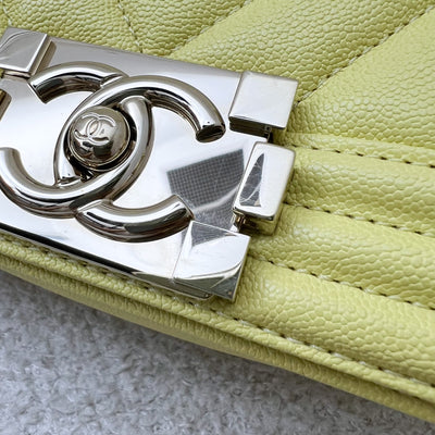 Chanel Small 20cm Boy Flap in Yellow Caviar and LGHW
