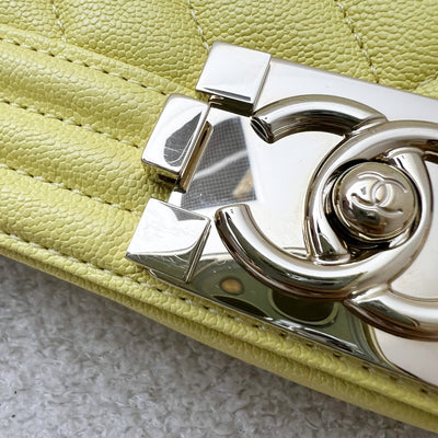 Chanel Small 20cm Boy Flap in Yellow Caviar and LGHW