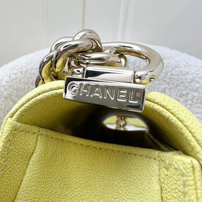 Chanel Small 20cm Boy Flap in Yellow Caviar and LGHW