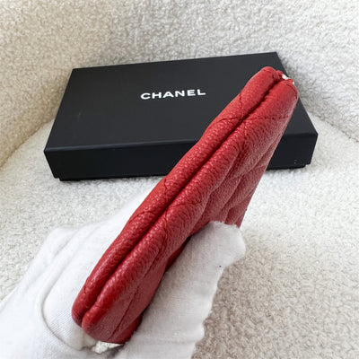 Chanel Classic Mini O-Case in Red Caviar LGHW