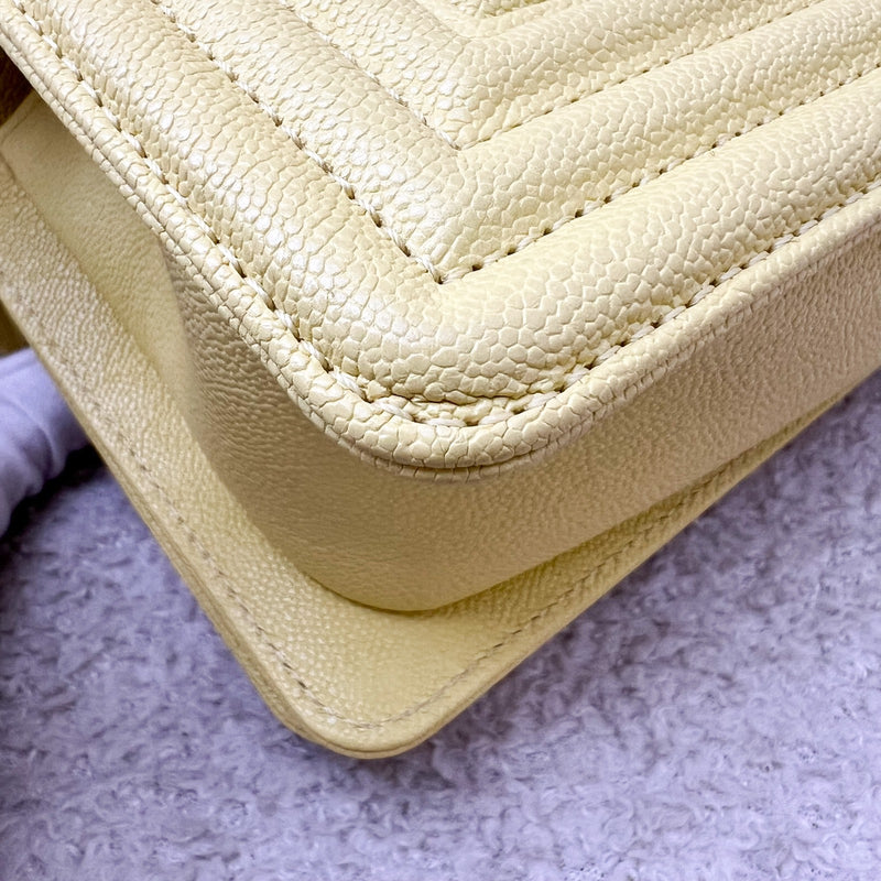 Chanel Small 20cm Boy Flap in Yellow Caviar and LGHW