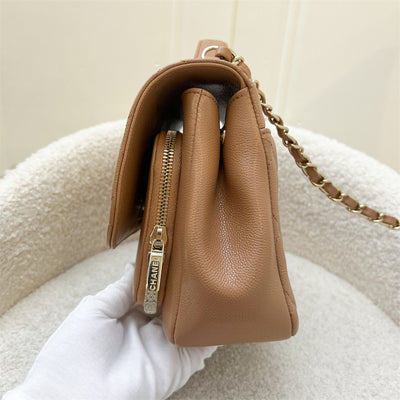 Chanel Business Affinity Medium Flap in 21P Caramel Caviar and LGHW