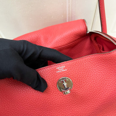 Hermes Lindy 26 in Bougainvillea Clemence Leather and PHW