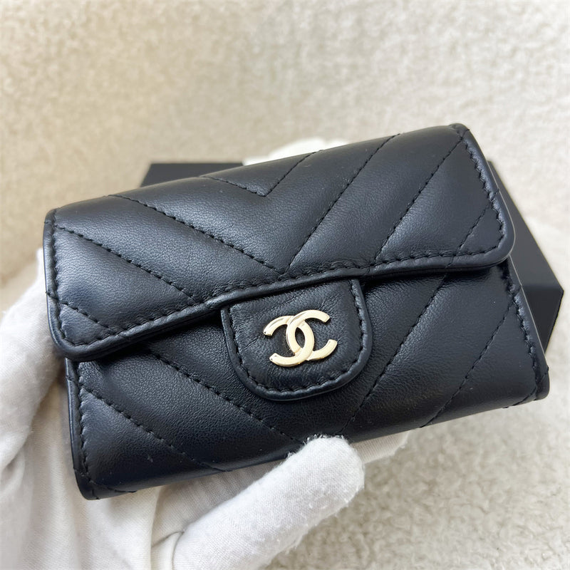 My 2021 Chanel Classic Flap Card Holder In Black Caviar Leather