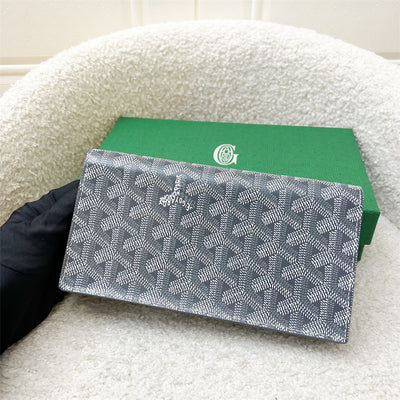 Goyard Saint-Lambert Long Bifold Wallet in Grey Goyardine Canvas