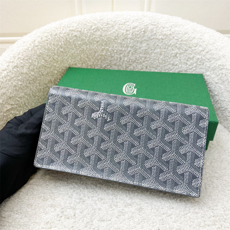 Goyard Saint-Lambert Long Bifold Wallet in Grey Goyardine Canvas
