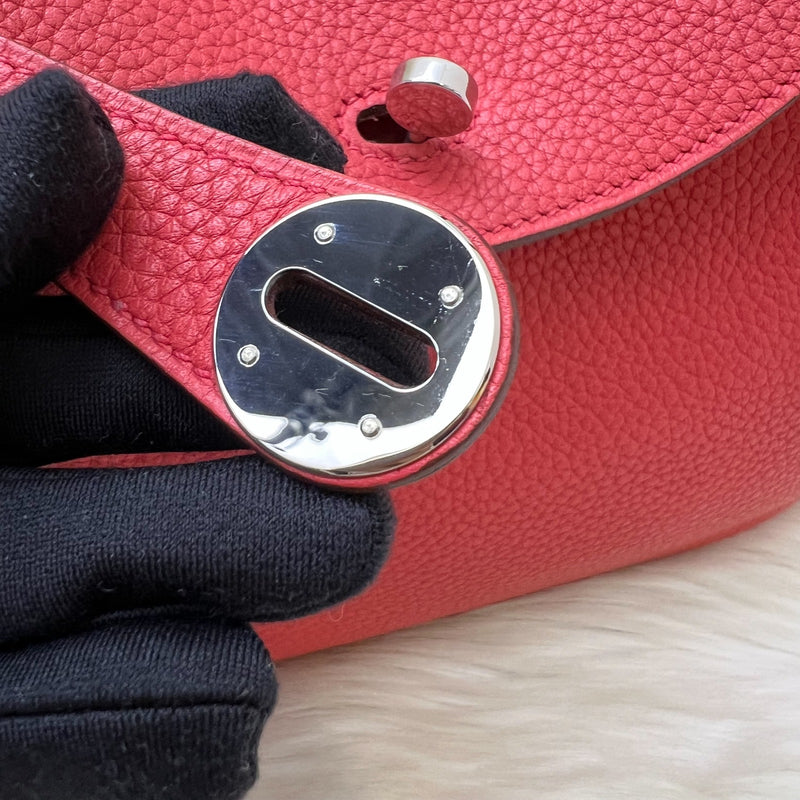 Hermes Lindy 26 in Bougainvillea Clemence Leather and PHW