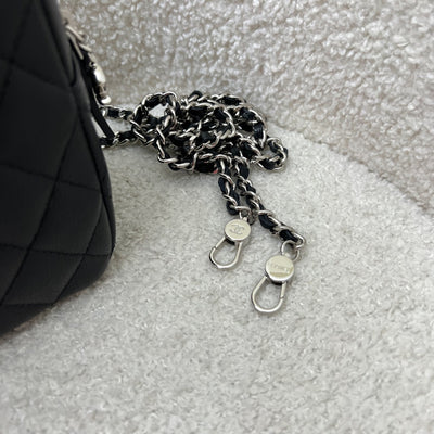 Chanel 24C Classic Mini Backpack in Black Caviar and SHW