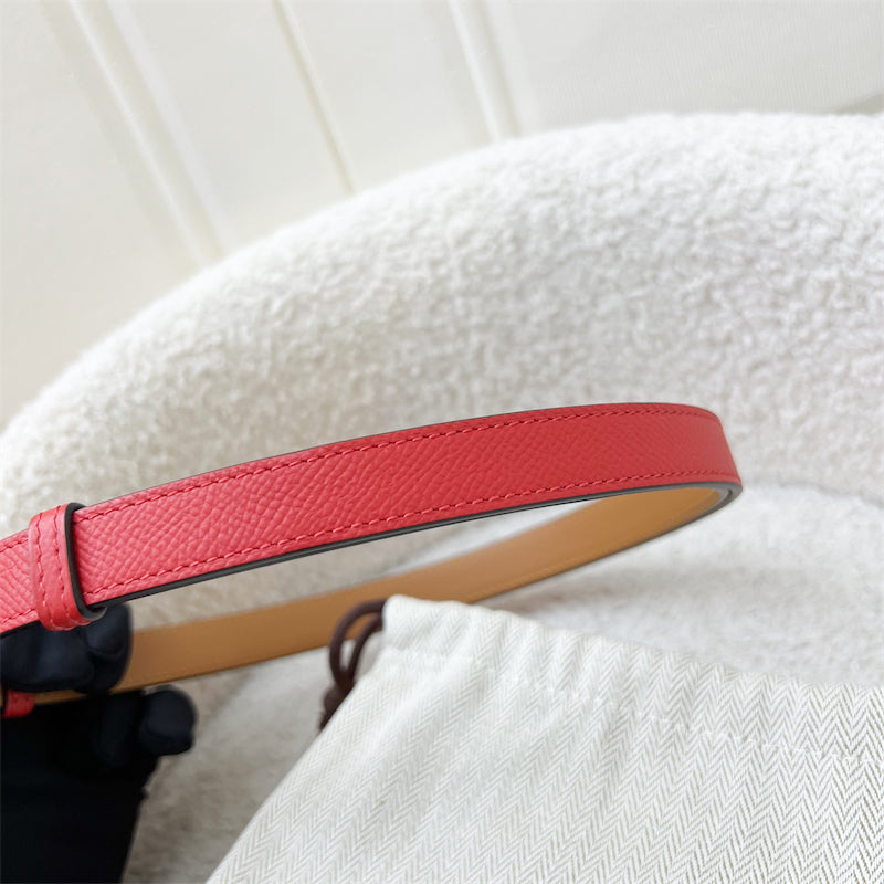 Hermes Kelly 18 Belt in Rouge Casaque Epsom Leather and GHW