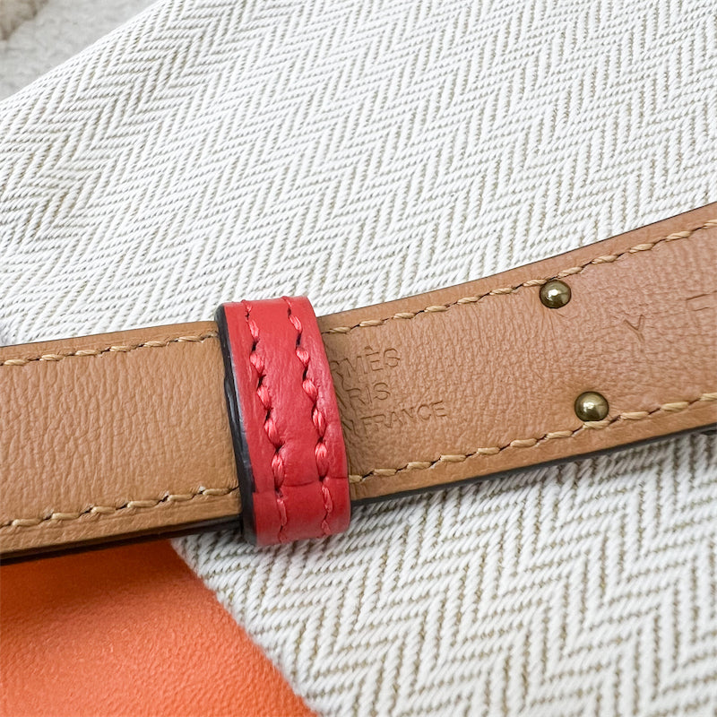 Hermes Kelly 18 Belt in Rouge Casaque Epsom Leather and GHW