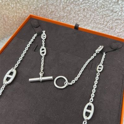 Hermes Farandole Long Necklace 80cm in 925 Sterling Silver