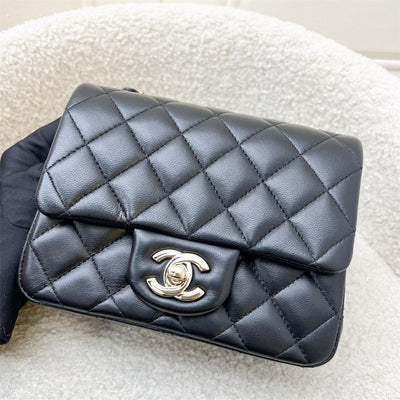 Chanel Classic Square Mini Flap in Black Lambskin and LGHW (Model: A35200)
