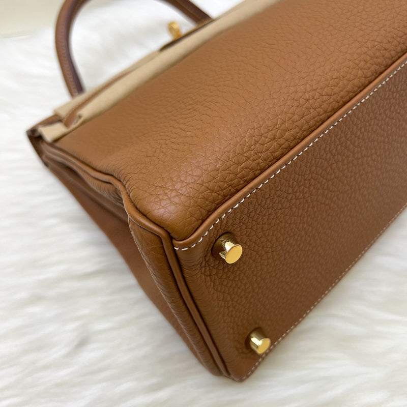 Hermes Kelly 28 in Gold Togo Leather and GHW