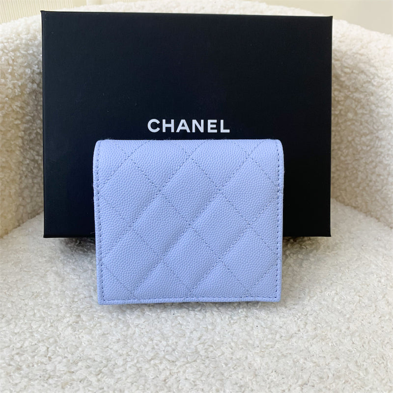 Chanel Bifold Compact Wallet in 23S Blue Caviar LGHW