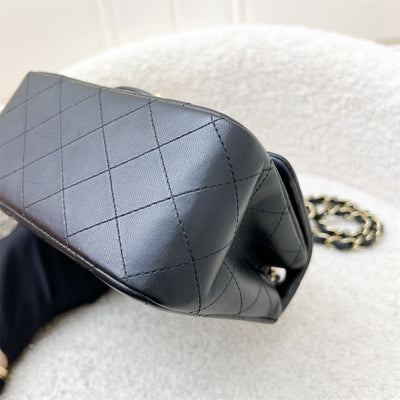 Chanel Classic Square Mini Flap in Black Lambskin and LGHW (Model: A35200)