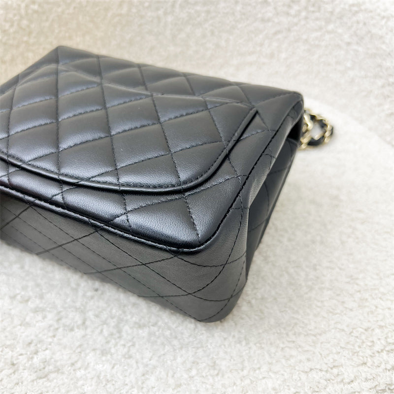 Chanel Classic Square Mini Flap in Black Lambskin and LGHW (Model: A35200)