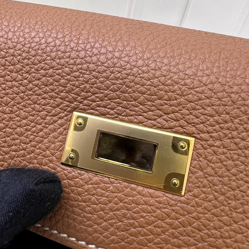 Hermes Kelly 28 in Gold Togo Leather and GHW