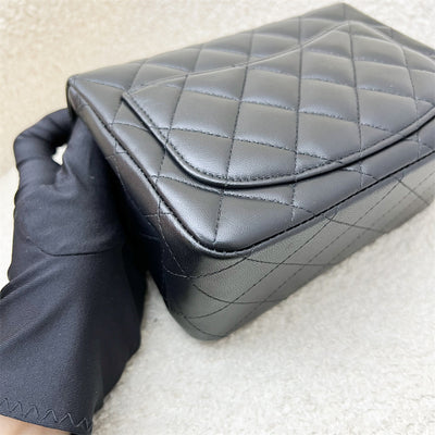 Chanel Classic Square Mini Flap in Black Lambskin and LGHW (Model: A35200)