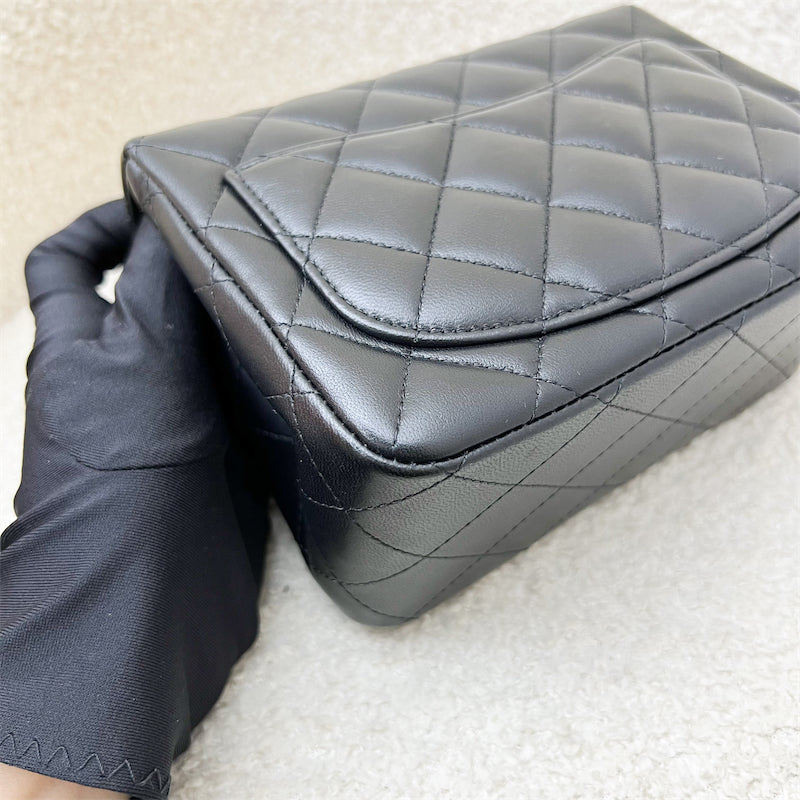 Chanel Classic Square Mini Flap in Black Lambskin and LGHW (Model: A35200)